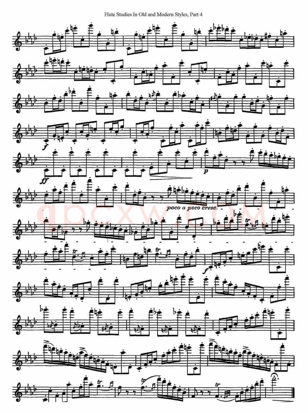 斯勒新老风格长笛练习重奏曲（第四部分）（NO.3-NO.4）