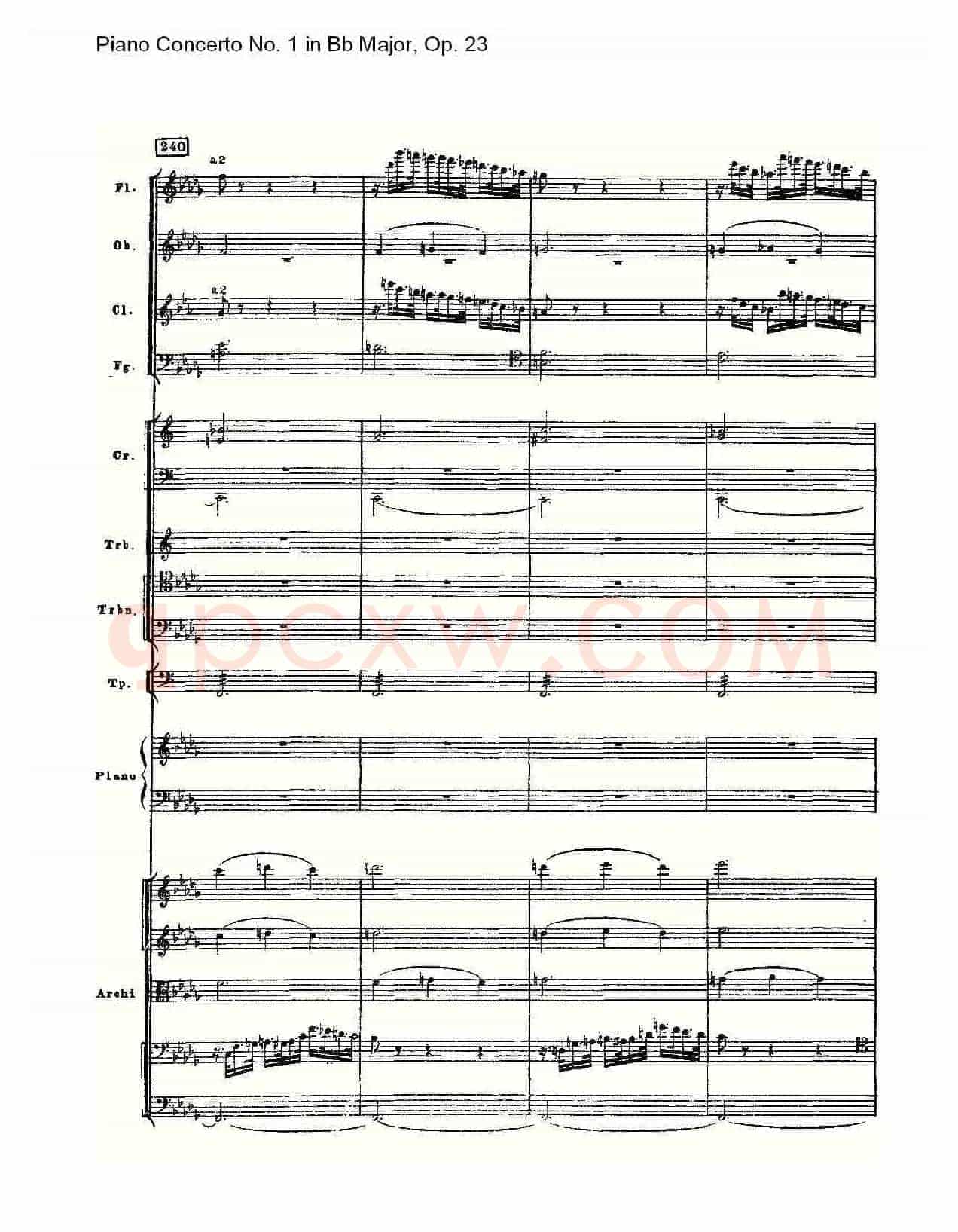 Bb大调第一钢琴协奏曲,Op.23第三乐章(一)