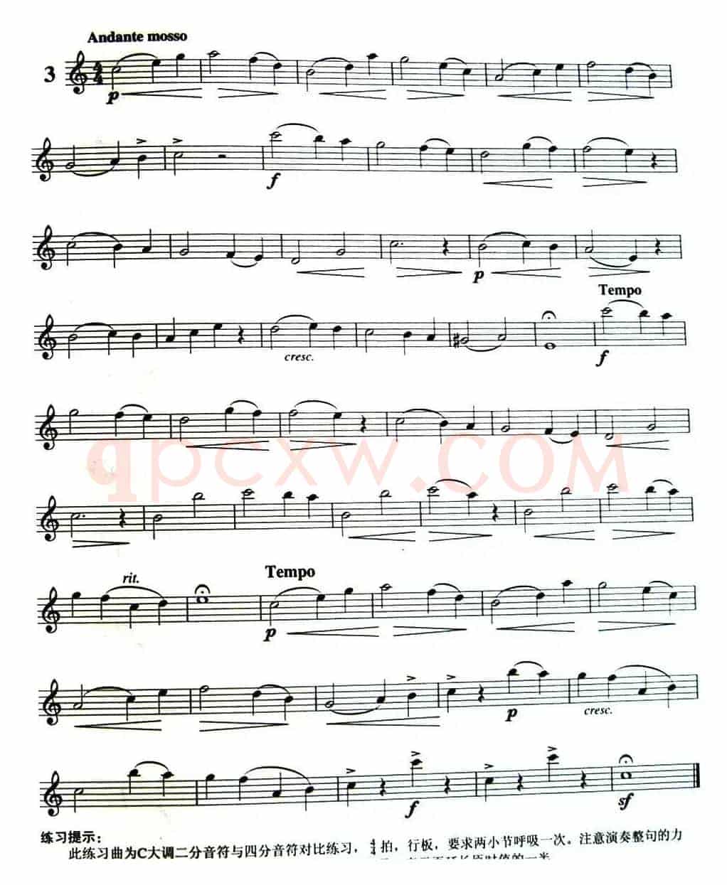 三十首小练习曲作品120号（NO.3）