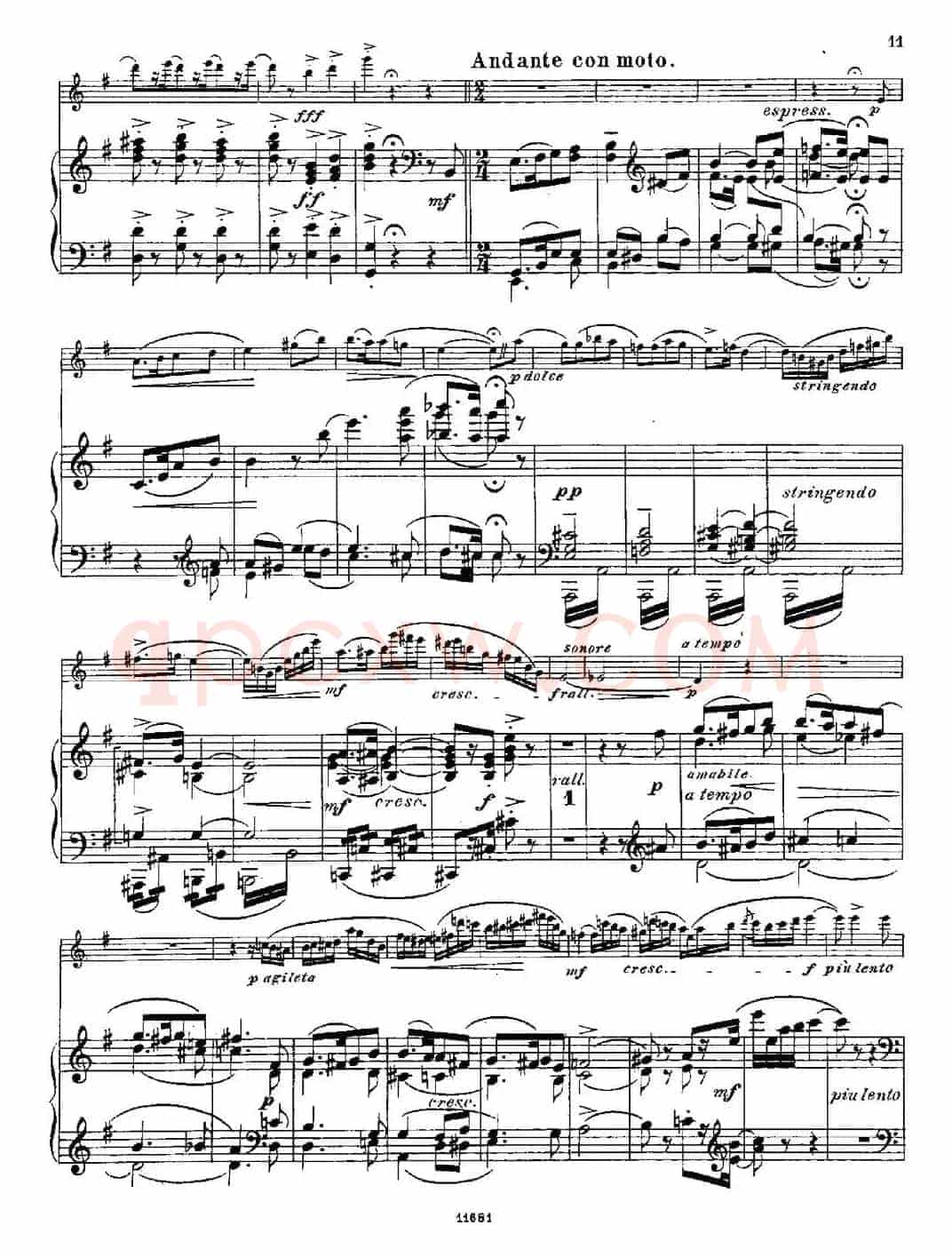 Fantaisies nationales. Suedois.（Op.59 No.4）（长笛+钢琴伴奏）