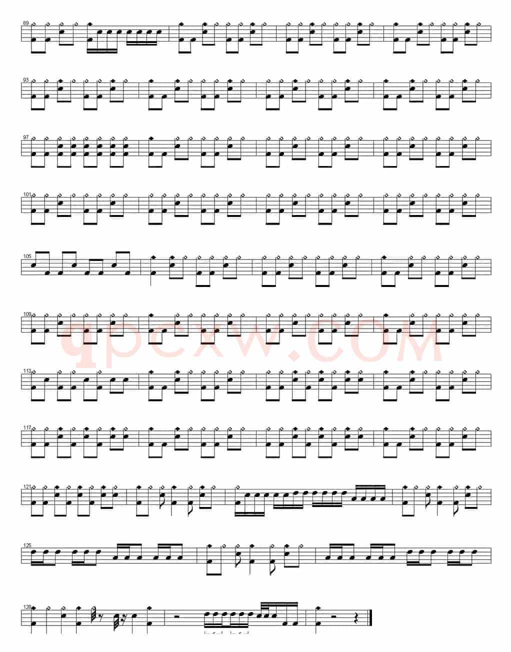 爵士鼓谱：Van Halen - Ain't talkin' 'bout love
