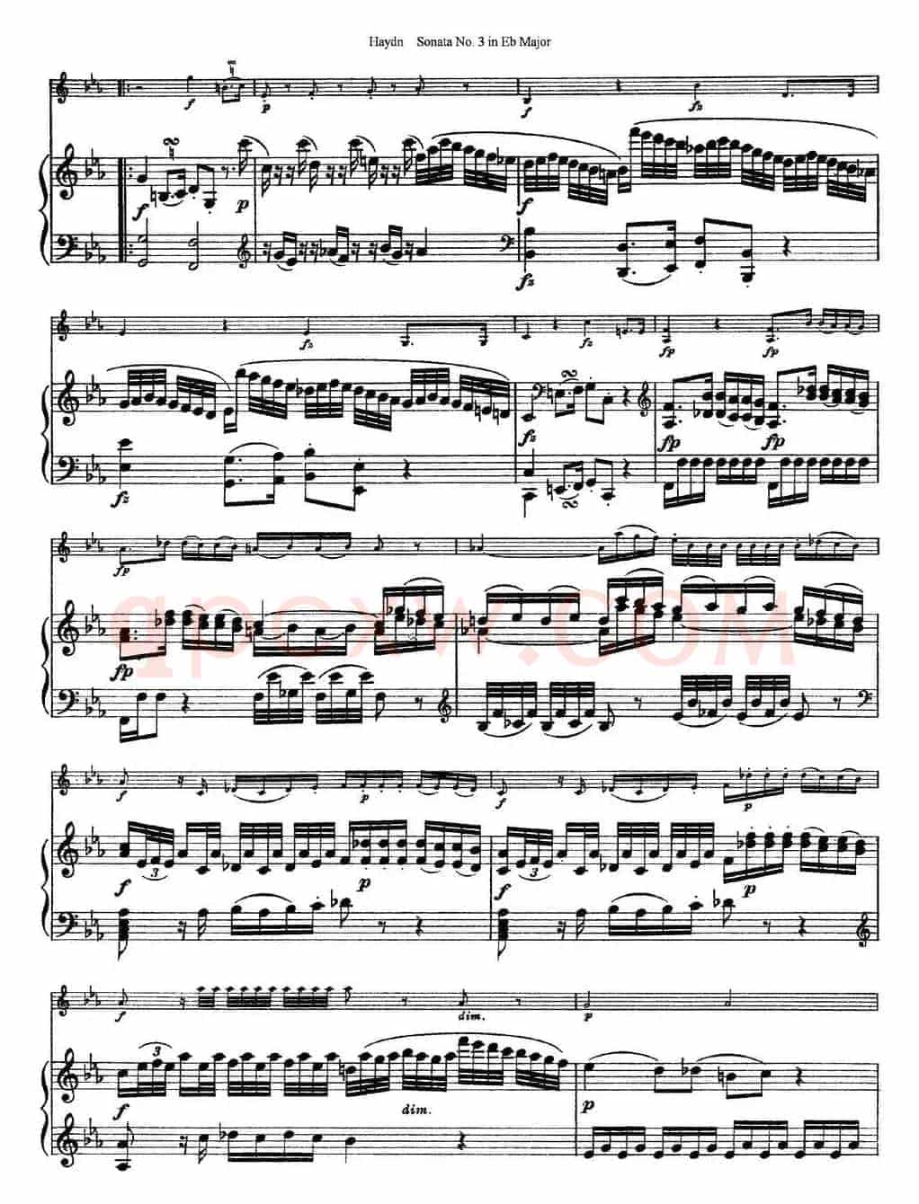 Violin Sonata No.3 in Eb Major（小提琴+钢琴伴奏）