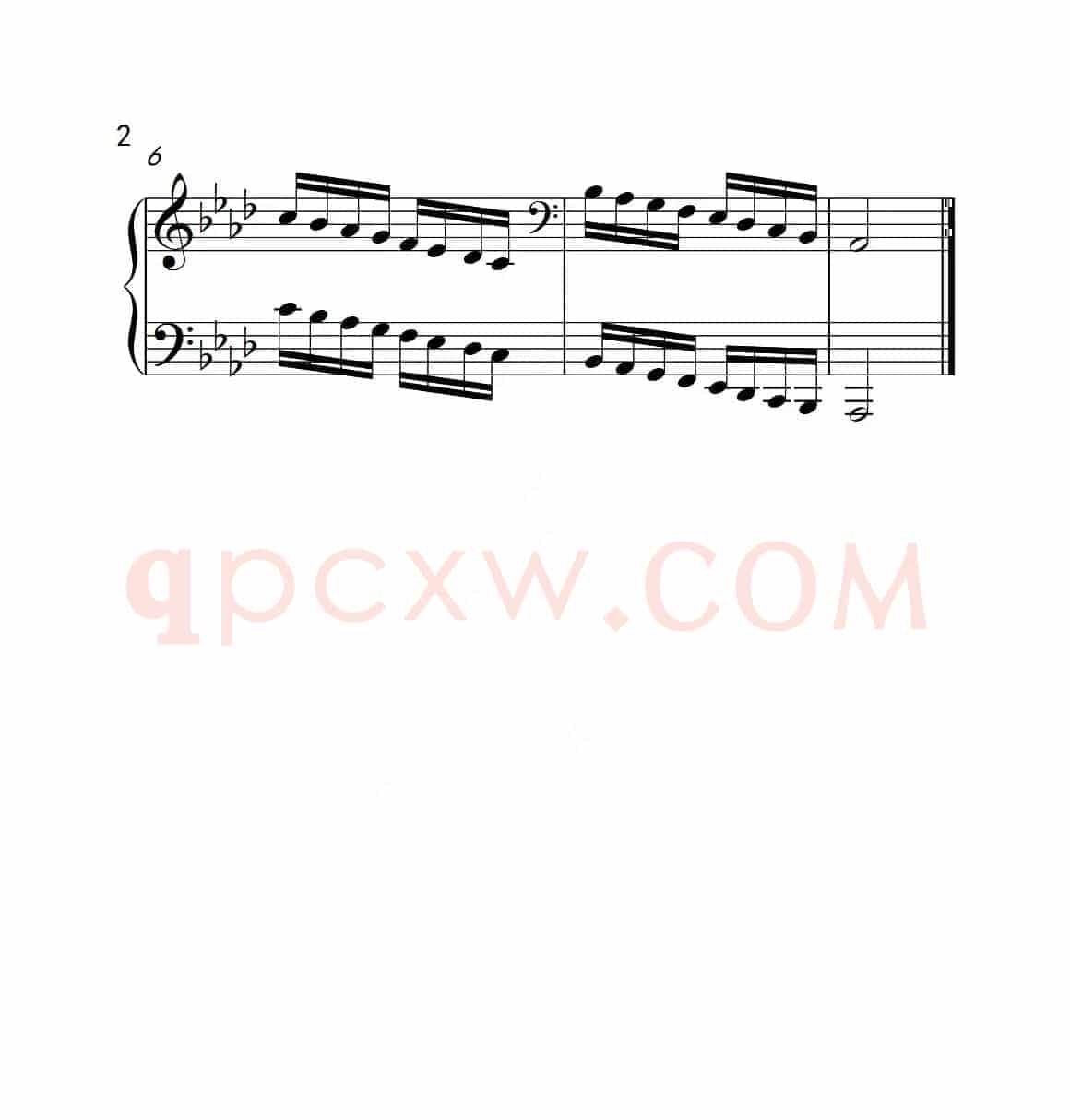 第五级 降A大调音阶（中国音乐学院钢琴考级作品1~6级）