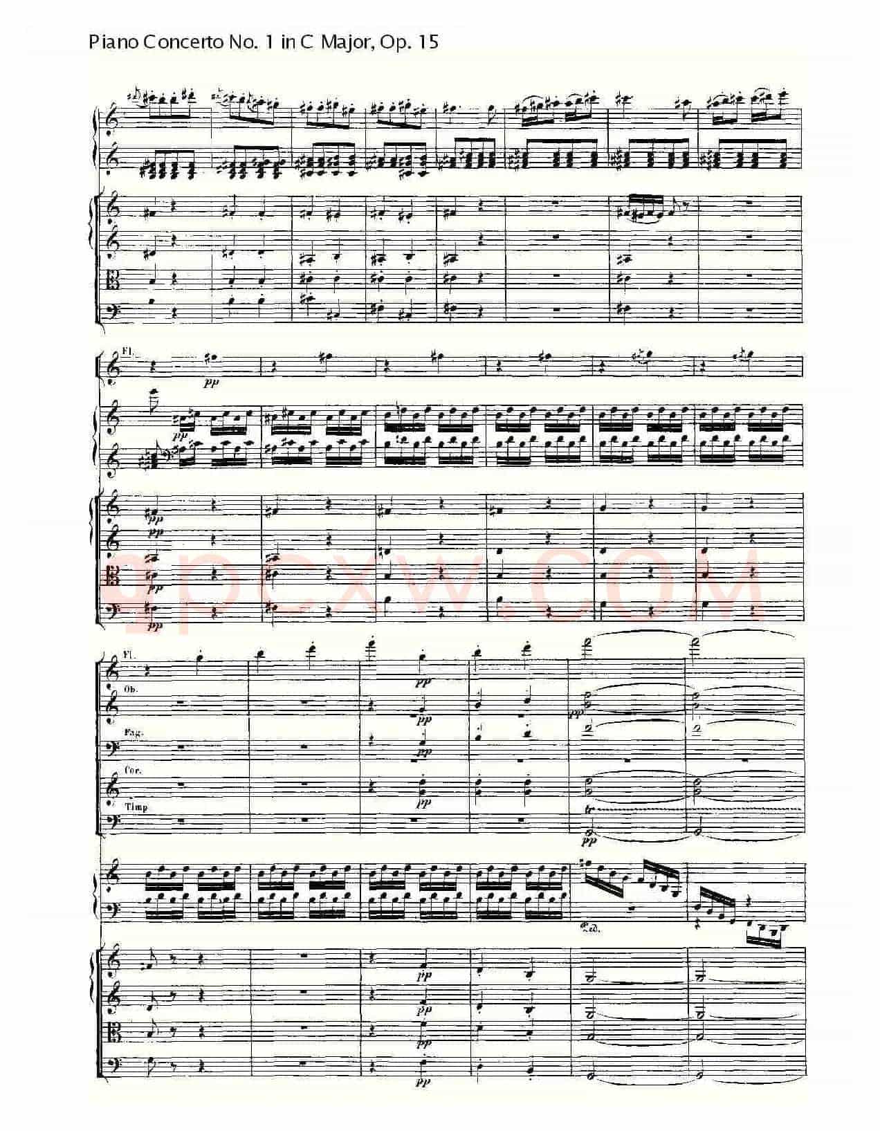 C大调钢琴第一协奏曲 Op.15 第三乐章