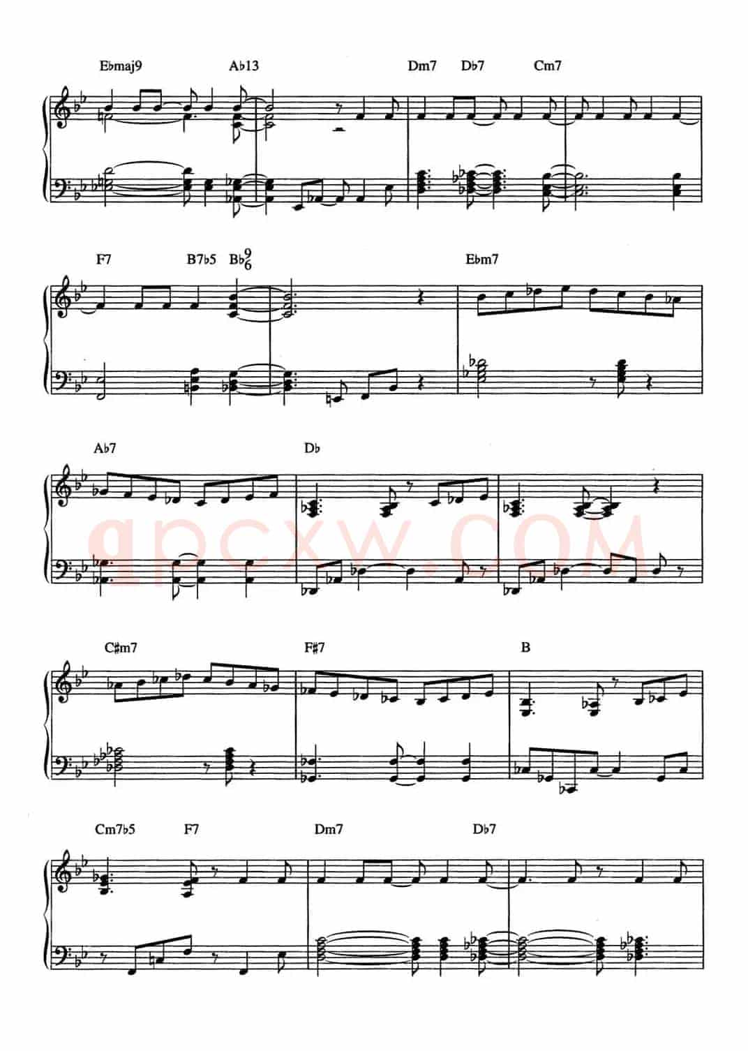 One Note Samba（samba de uma nota so）（爵士钢琴酒吧独奏钢琴谱）