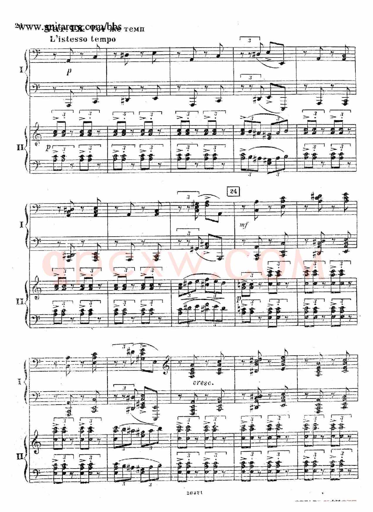 Rhapsody On A Theme Of Paganini Op.43(帕格尼尼主题狂想曲·双钢琴)(P21——40)