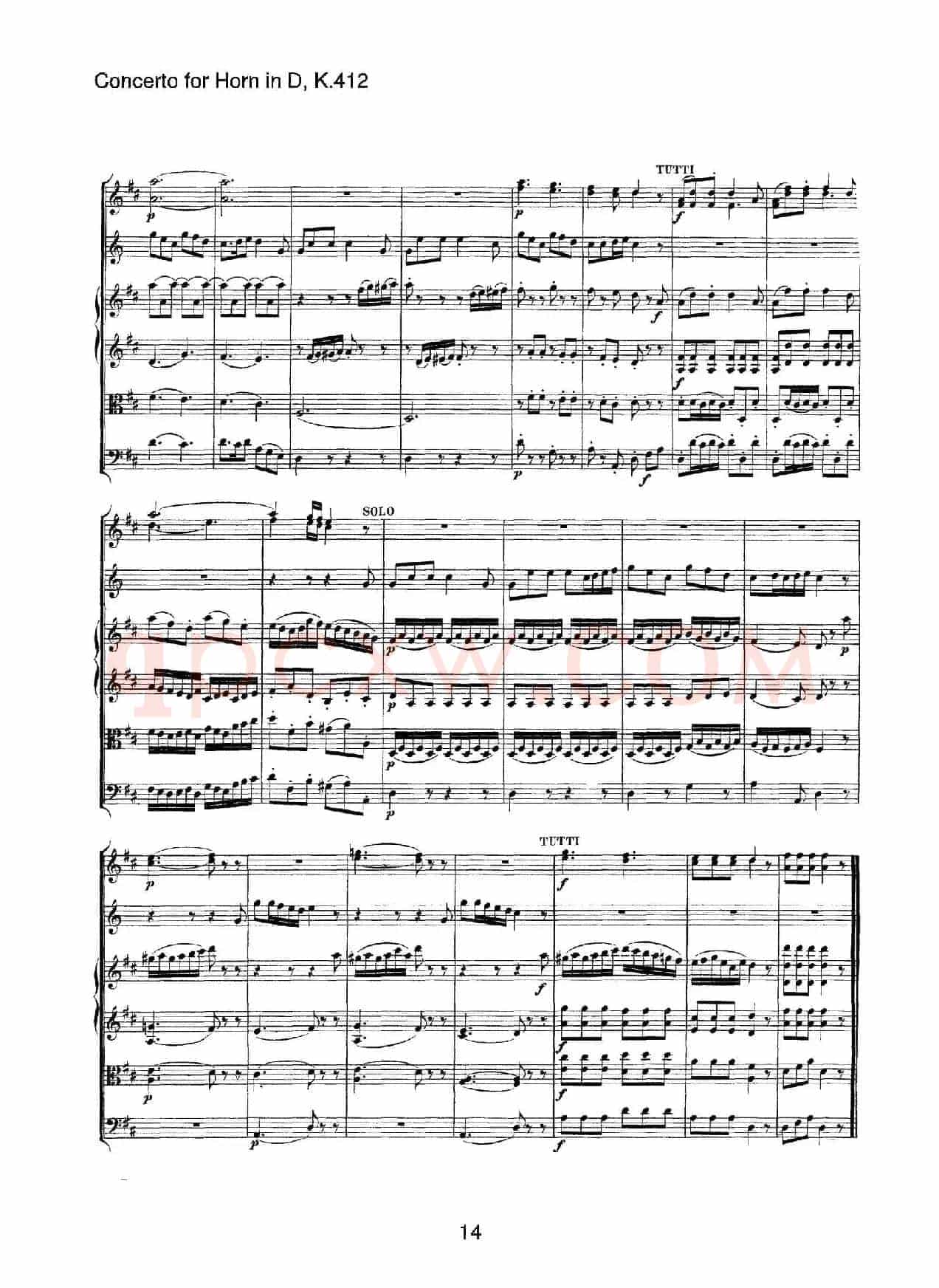 Concerto for Horn in D,K.412(D大调第一圆号协奏曲K412号作品)