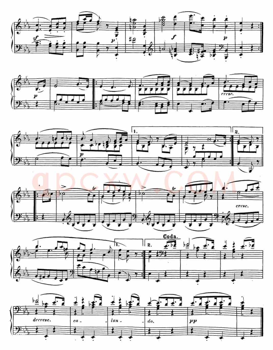 贝多芬钢琴奏鸣曲18 狩猎 降E大调 Op.31 No.3 E-flat major