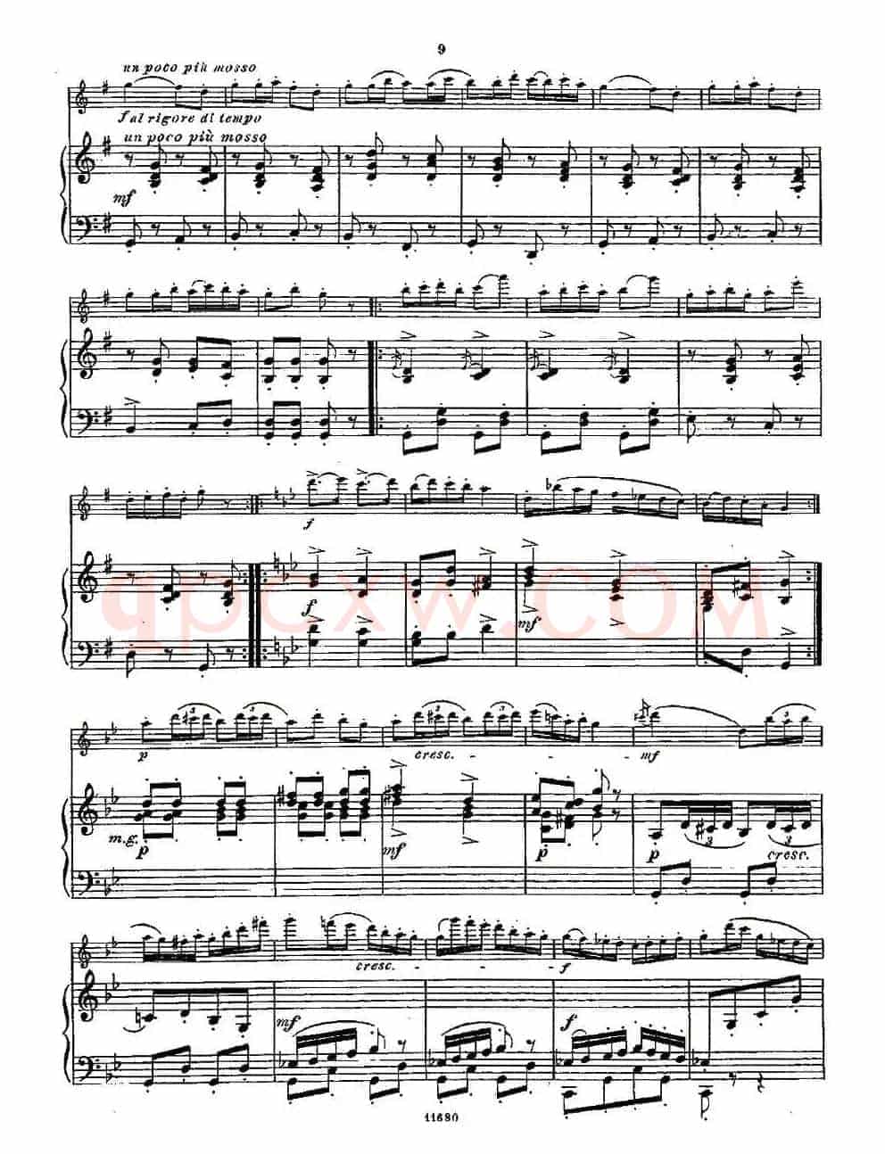 Fantaisies nationales. Op. 59, 3. （长笛+钢琴伴奏）