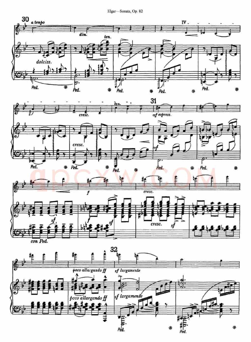 Violin Sonata Op.82（小提琴+钢琴伴奏）