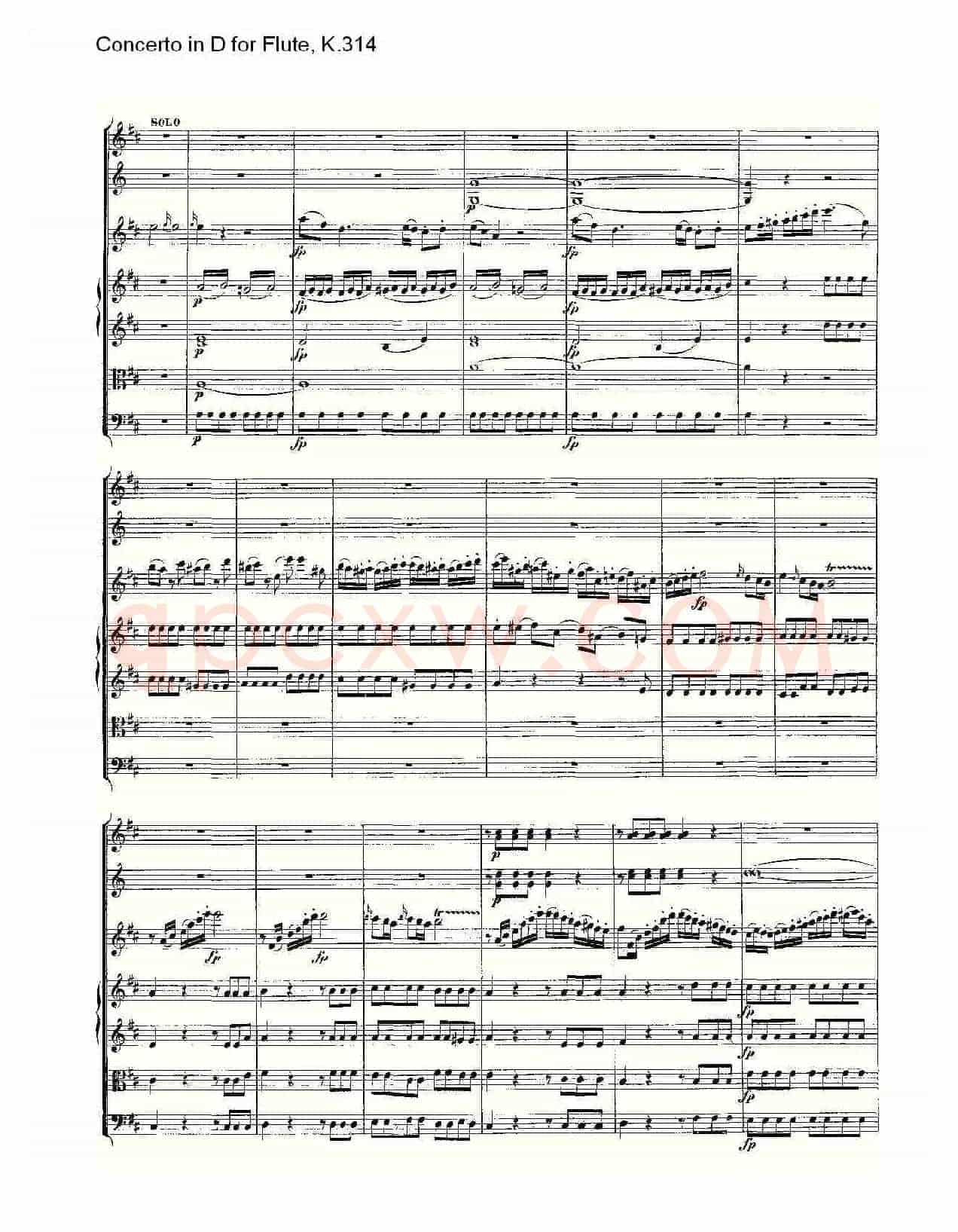 Concerto in D for Flute, K.314（D调长笛协奏曲, K.314）