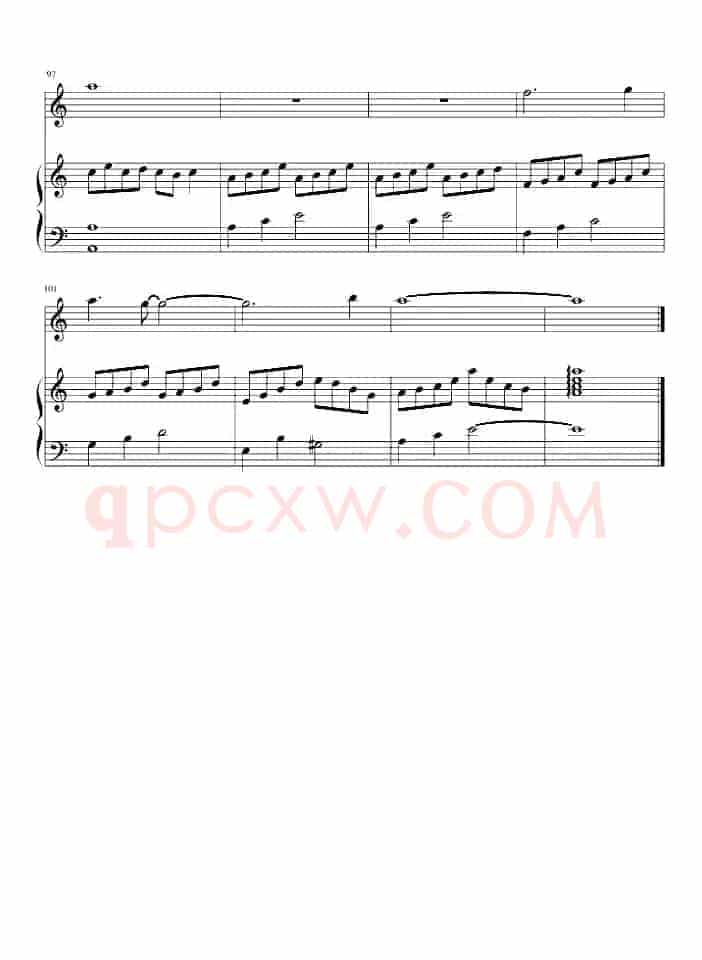 爱的供养（电视剧《宫》主题曲、长笛+钢琴）