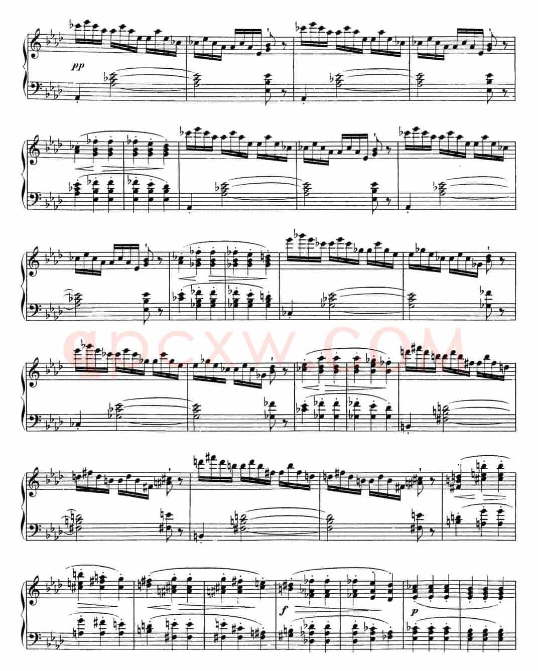 舒伯特降E大调即兴曲D.899，Op.90（NO.4）