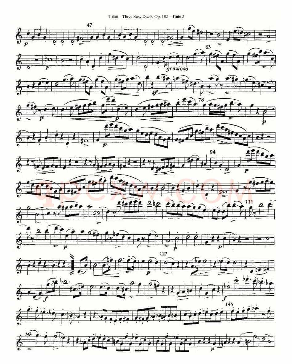 Three Easy Duets,Op.102 之第二长笛（三首简易重奏曲作品102号）