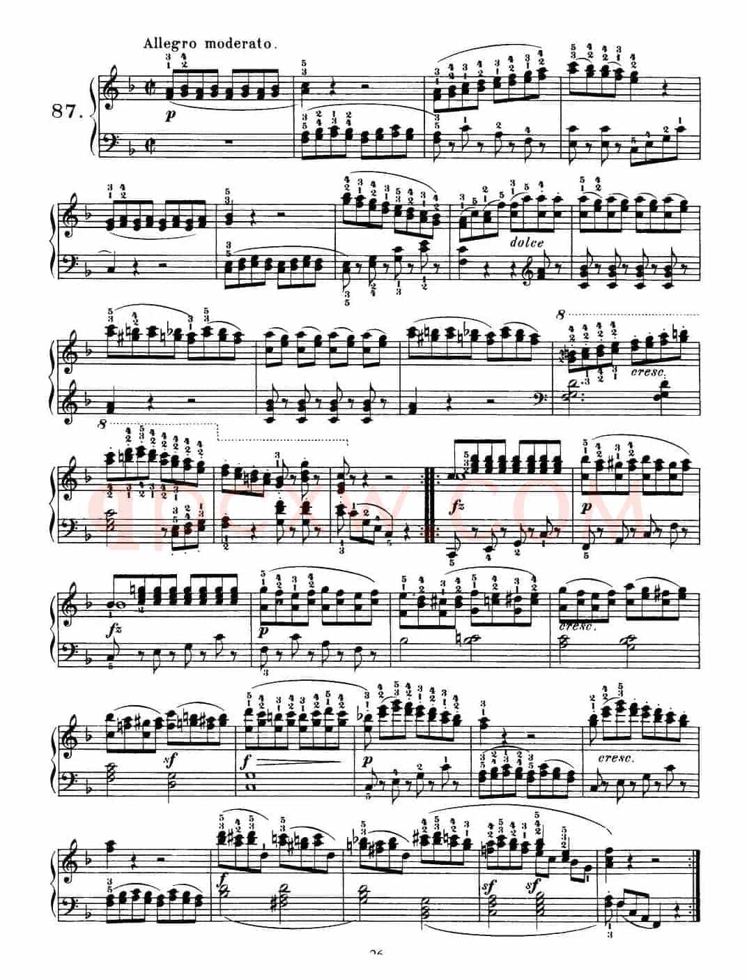 One Hundred and Ten Easy and Progressive Exercises Op.453(车尔尼110首简易练习曲 81——89)