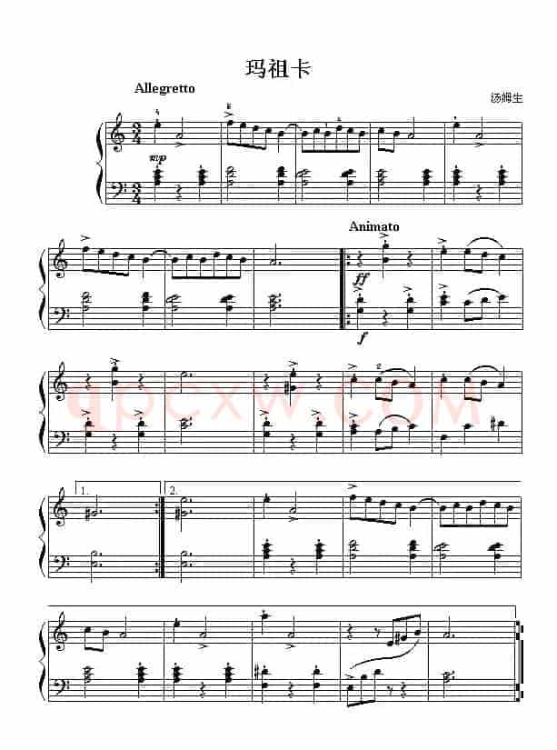 玛祖卡（汤姆生作曲版）