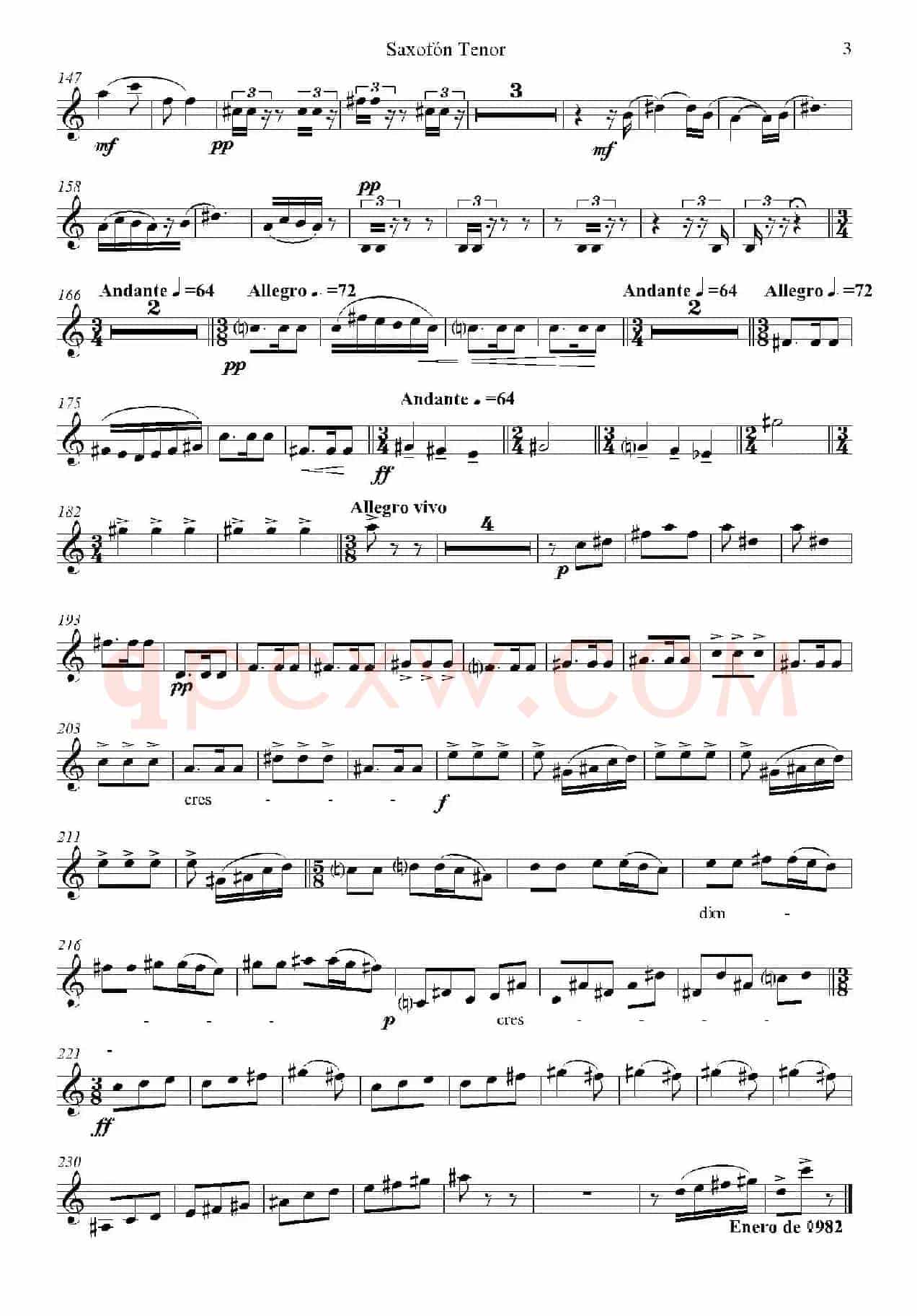 IMPROMTUS（次中音萨克斯分谱）
