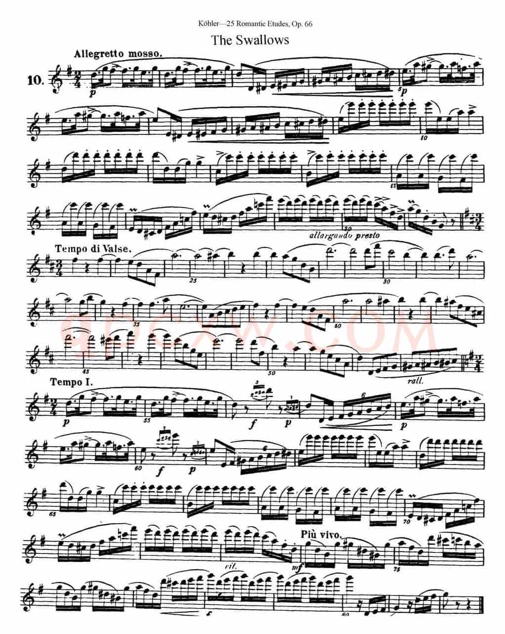 25首浪漫练习曲作品66号（NO.10）