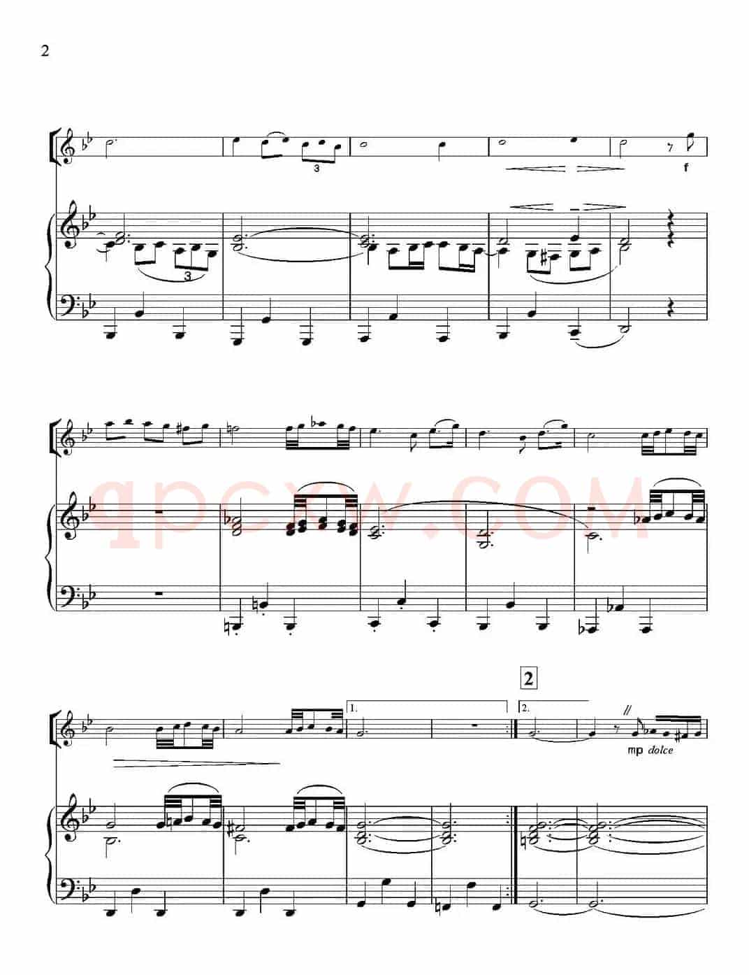 Adagio for Strings & Organ（柔板）（小提琴+钢琴伴奏）