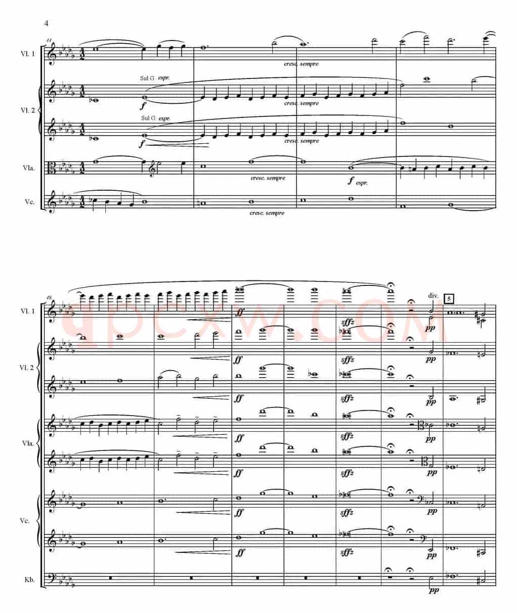 Adagio For Strings 弦乐柔板（五重奏）