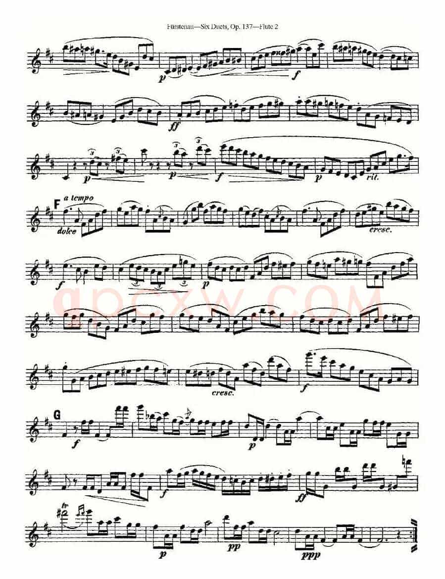 Six Duets, Op.137 之四（二重奏 六首作品 137号）