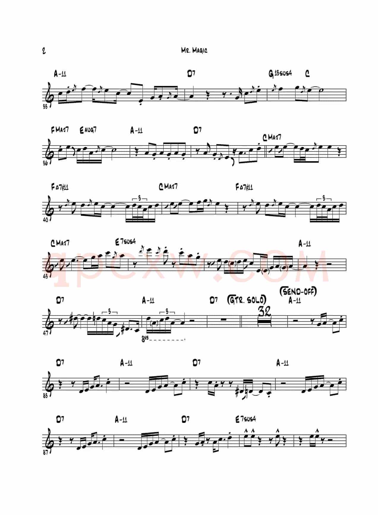Mr Magic（中音萨克斯）