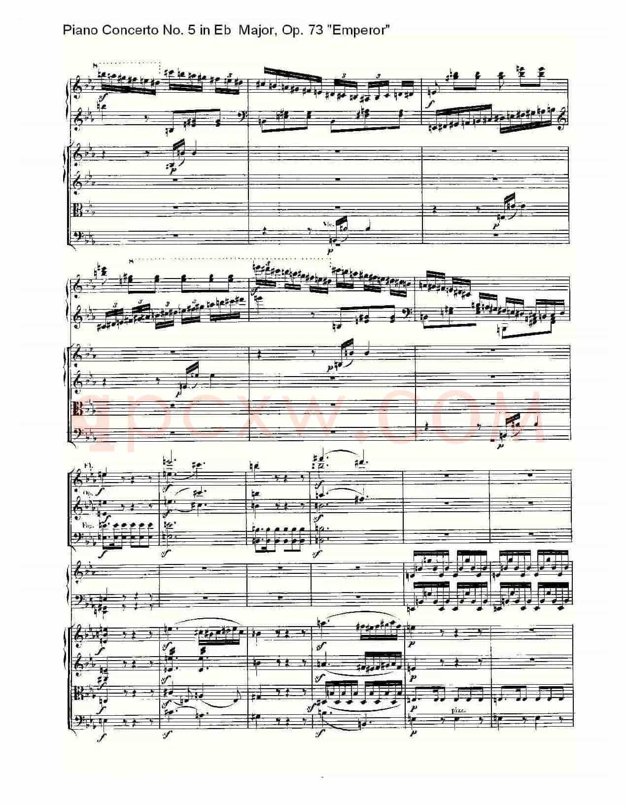 Eb大调钢琴第五协奏曲 Op.73“皇帝”第三乐章
