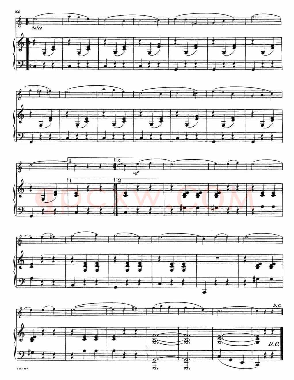 25首小提琴曲合集:Petite Valse.(Short Waltz.)(LEOPOLD DANCLA. Op.48,No.4)(小提琴+钢琴伴奏)