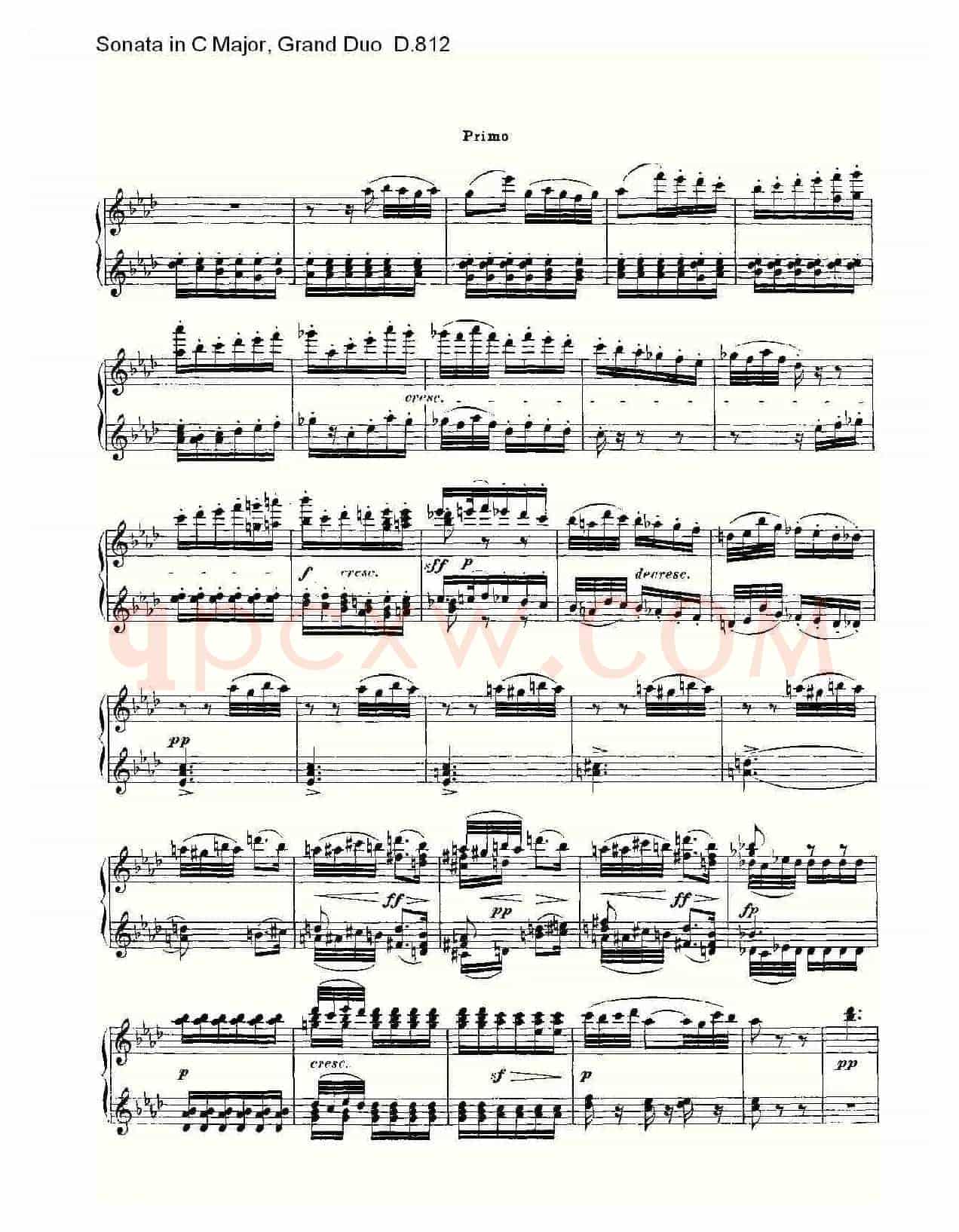 Sonata in C Major, Grand Duo D.812(C大调奏鸣曲,盛大的二重奏 )