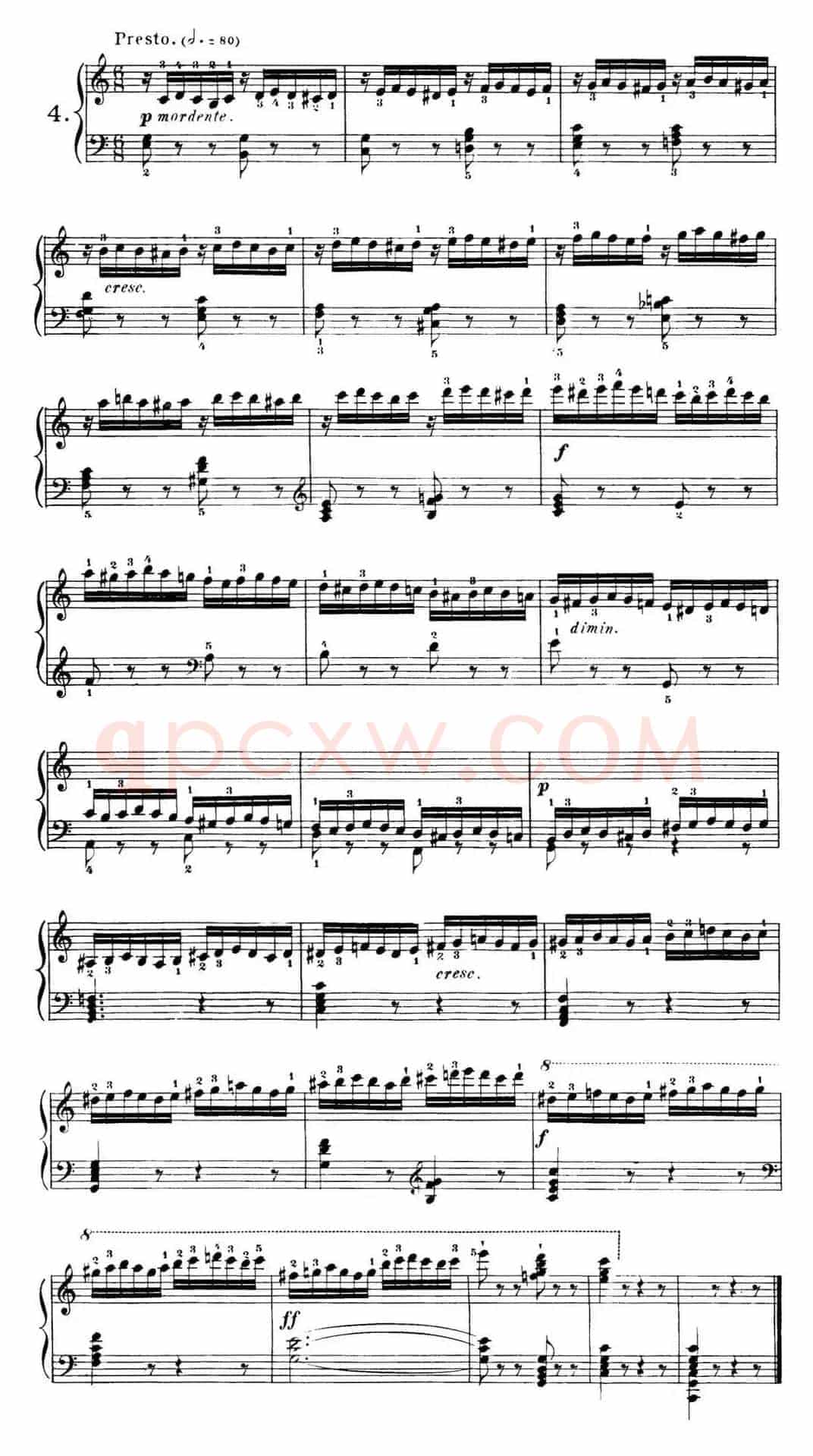 40首车尔尼Op.299钢琴快速练习曲（NO.4）