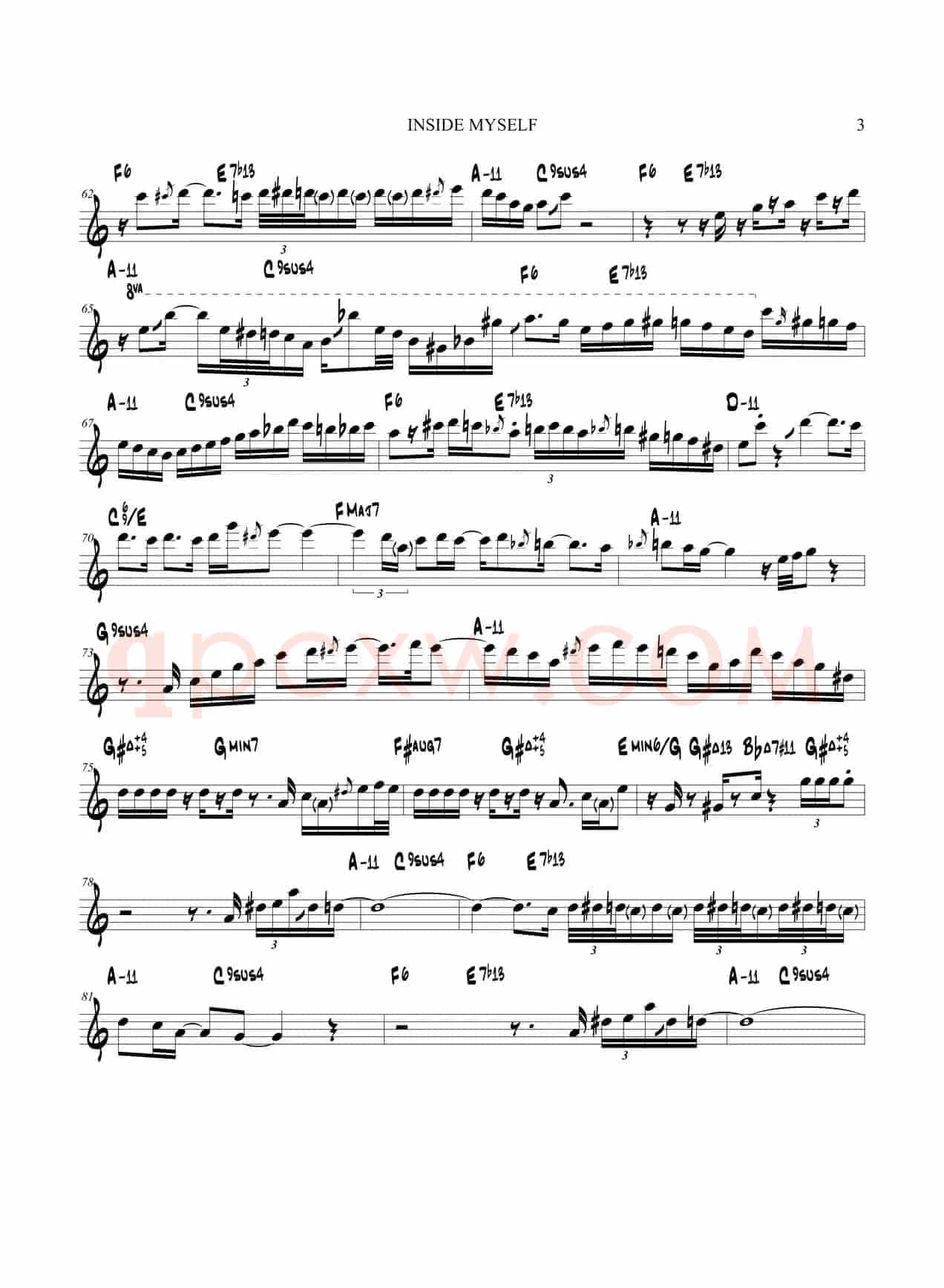 Inside Myself（中音萨克斯）