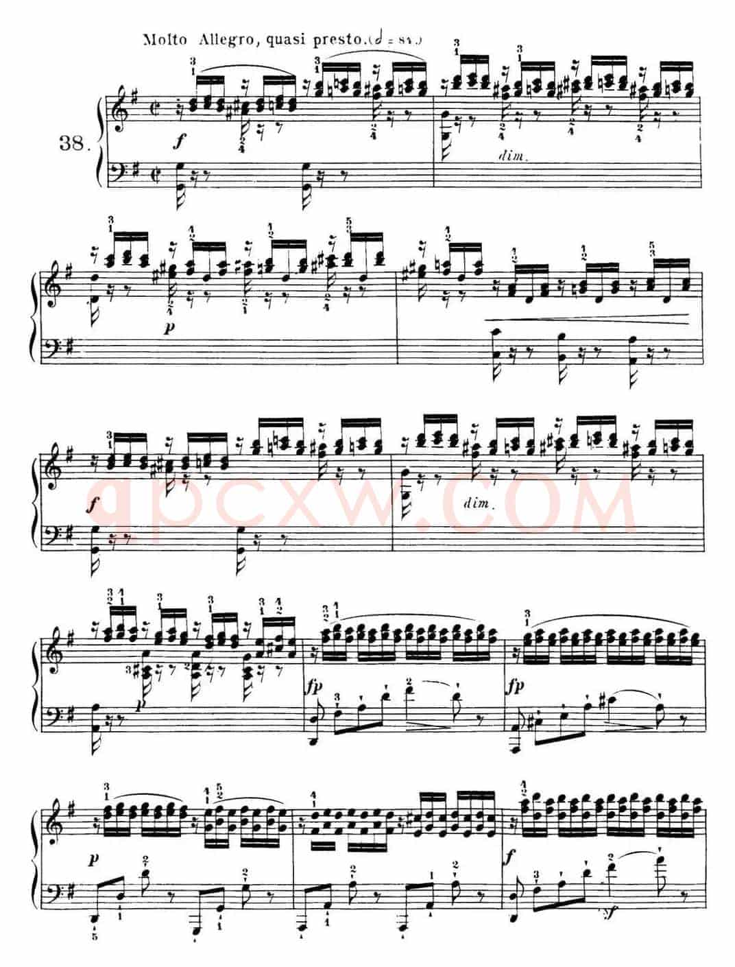 40首车尔尼Op.299钢琴快速练习曲（NO.38）