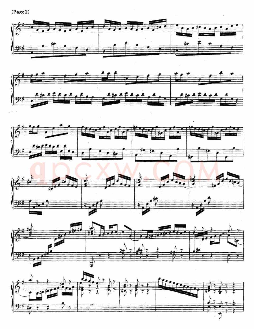 帕蒂塔6首德国组曲（No.5 G大调 巴赫 Partita G Major BWV 829）