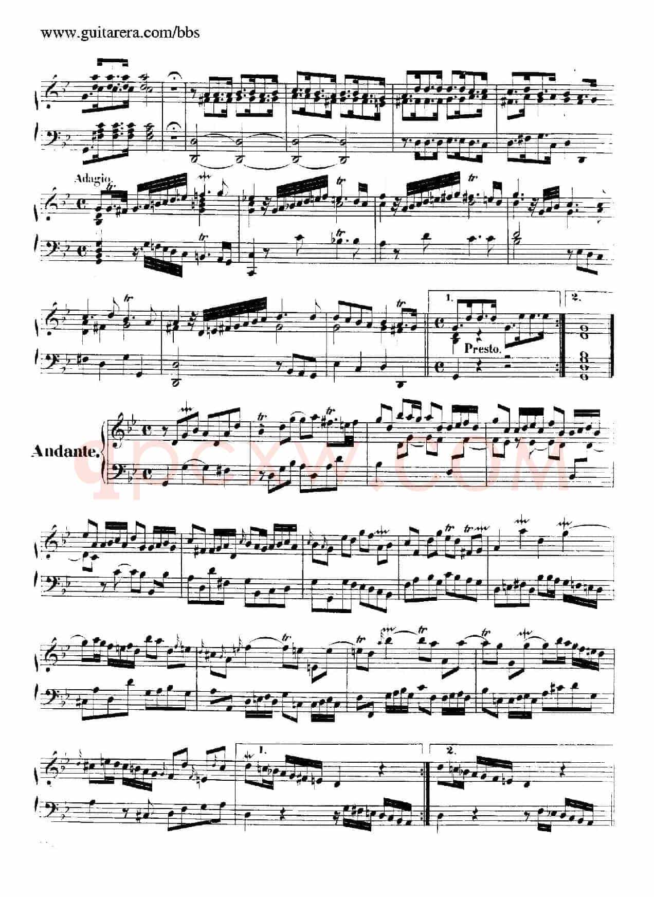 Suite No.7 in g Minor HWV 432（g小调第七组曲）