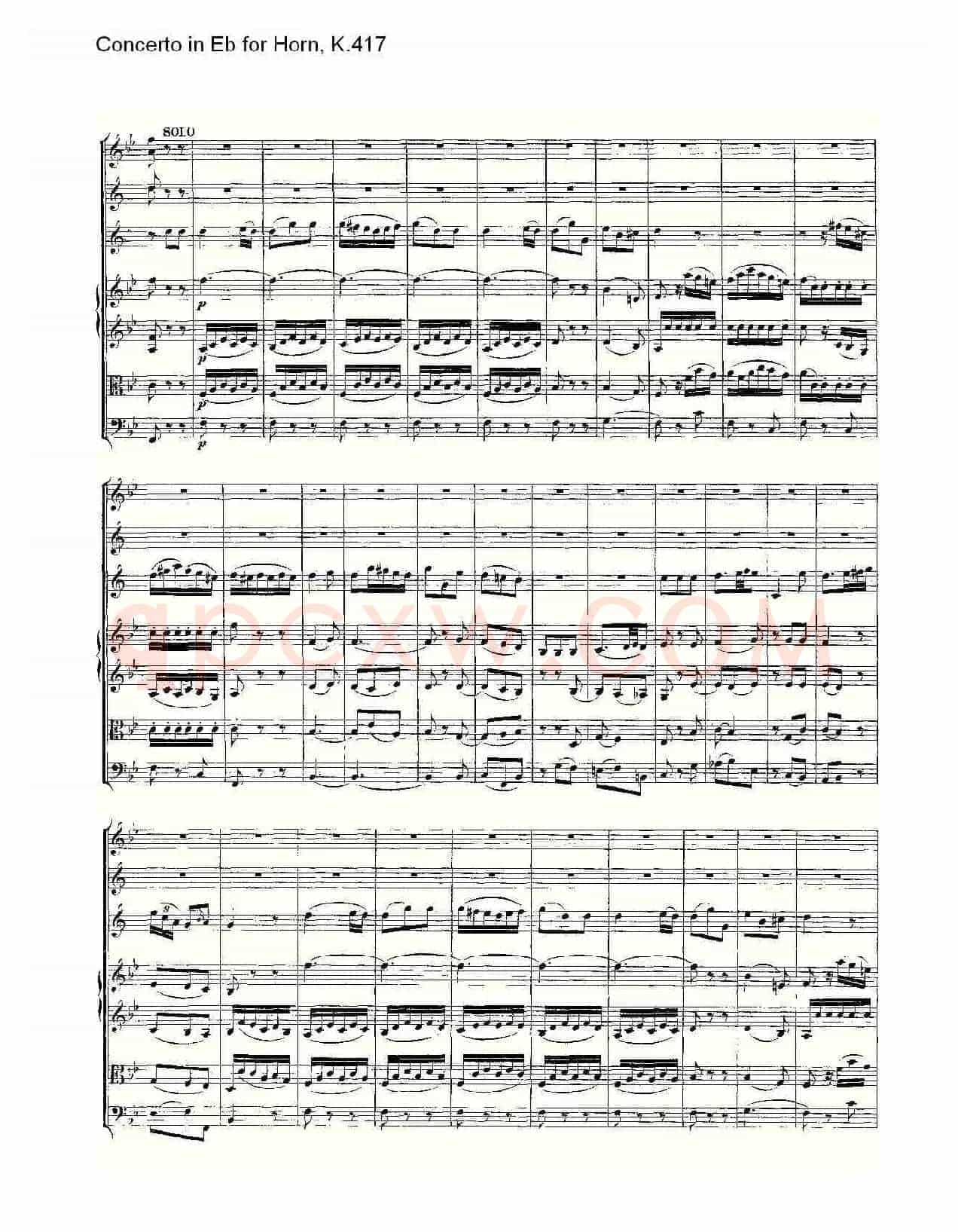 Concerto in Eb for Horn, K.417(Eb调法国号协奏曲, K.417)