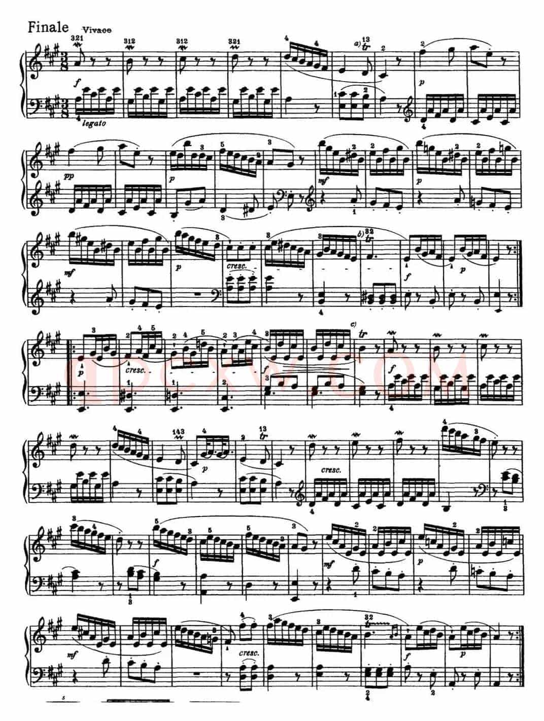 海顿 钢琴奏鸣曲 Hob XVI 12 Divertimento A major