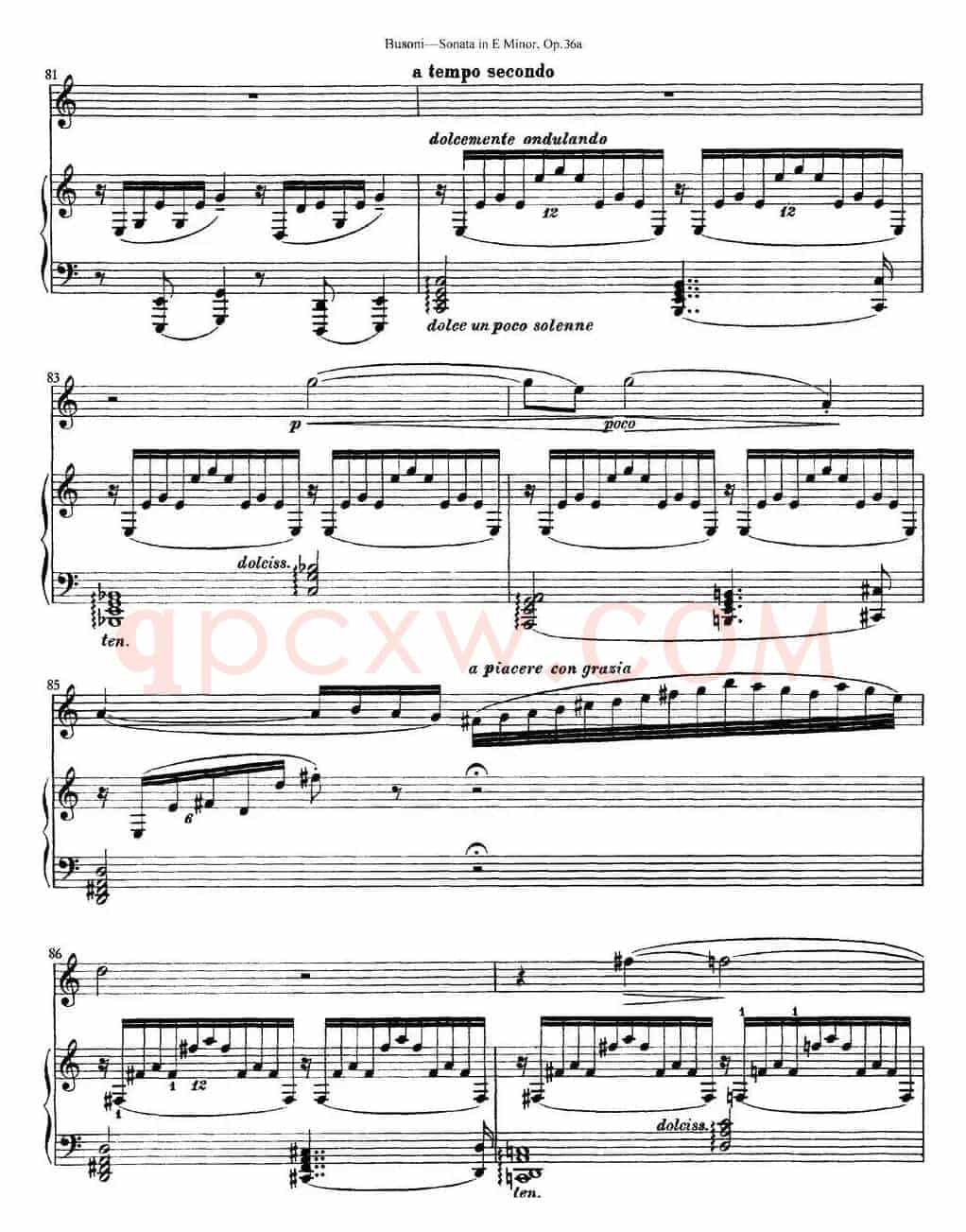 Violin Sonata No.2 in E Minor Op.36（小提琴+钢琴伴奏）