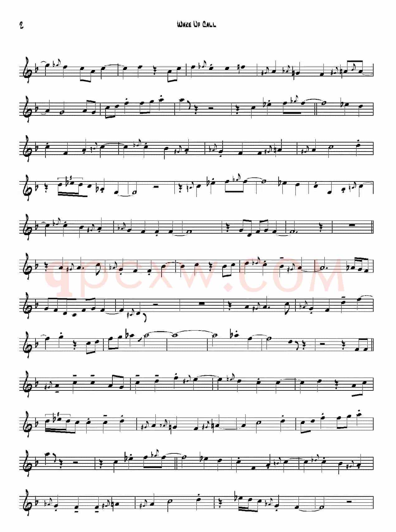 Wake Up Call（次中音萨克斯）