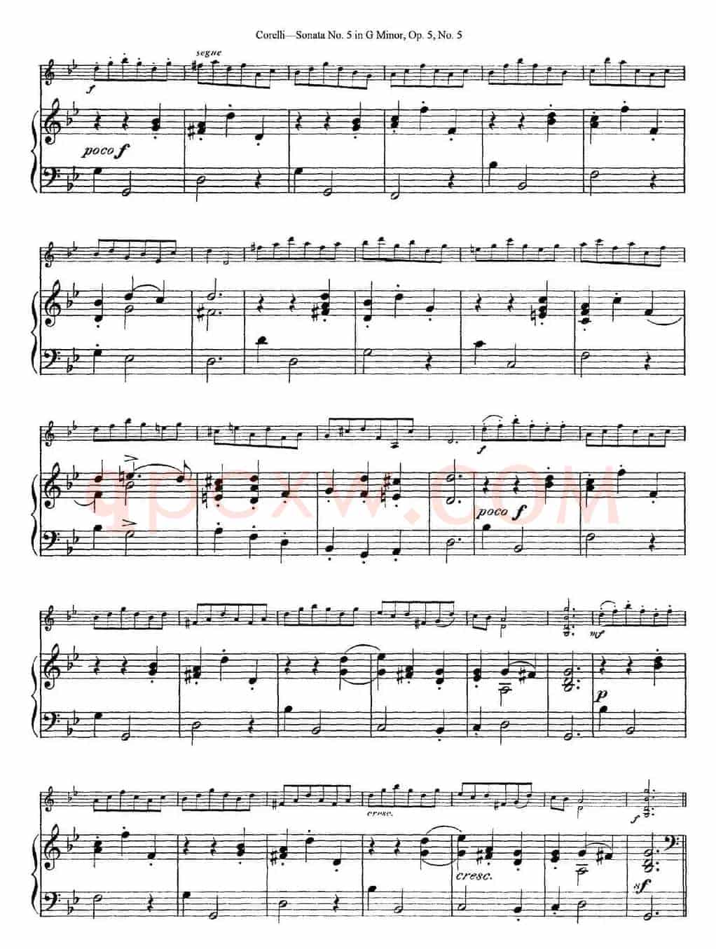 Sonata No.5 in G MinorOp.5 No.5（小提琴+钢琴伴奏）
