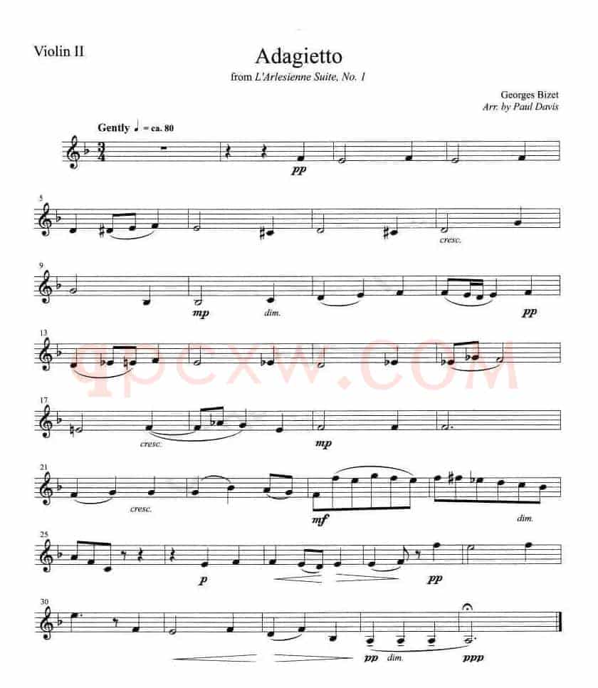 Adagietto（第2小提、中提、大提琴谱）