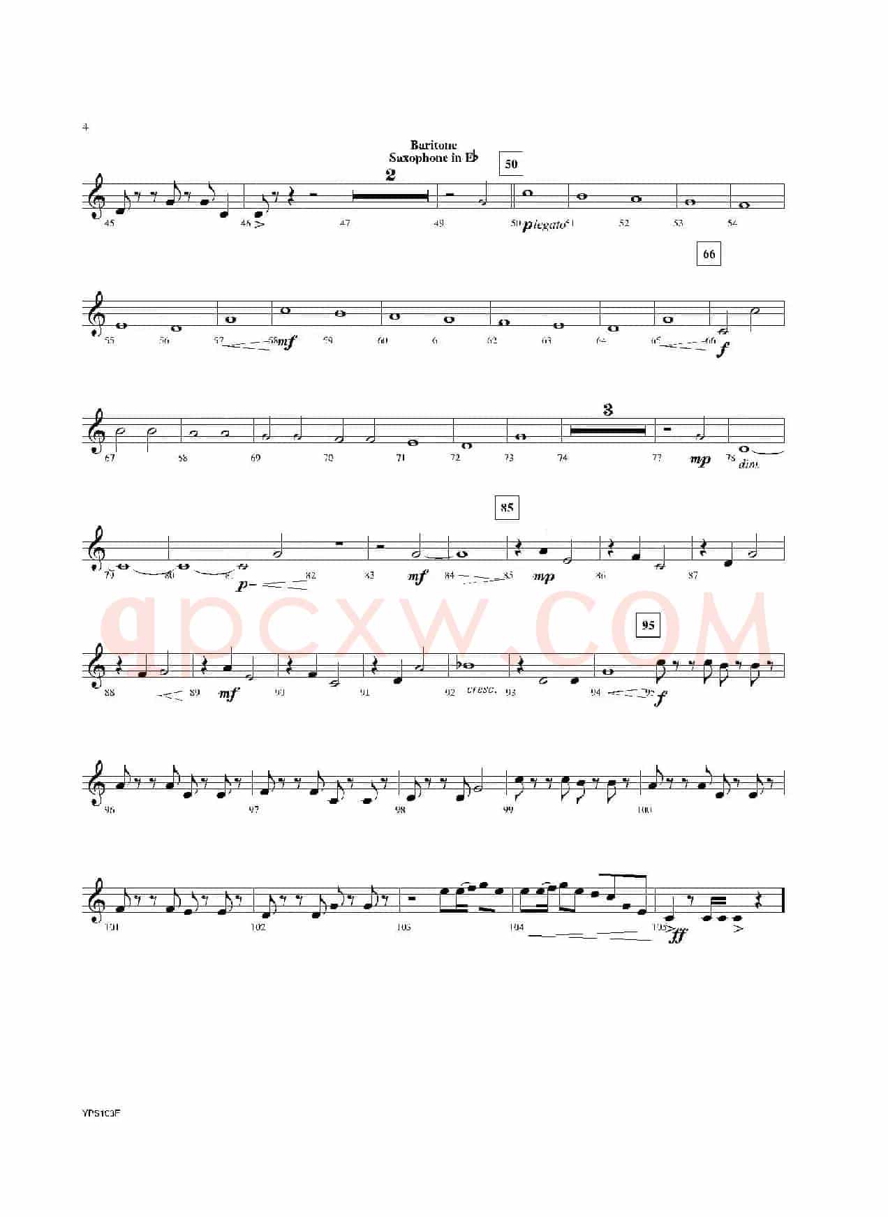 Dance of Harlequins(低音萨克斯分谱 )