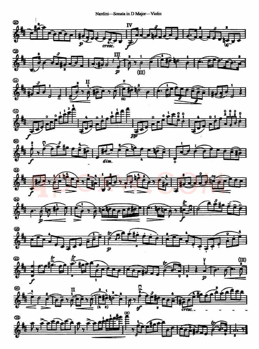 Sonata in D Major（D大调小提琴奏鸣曲）