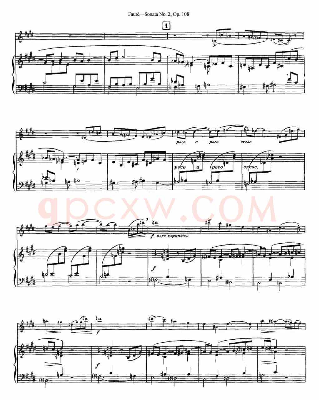Violin Sonata No.2 Op.108（小提琴+钢琴伴奏）