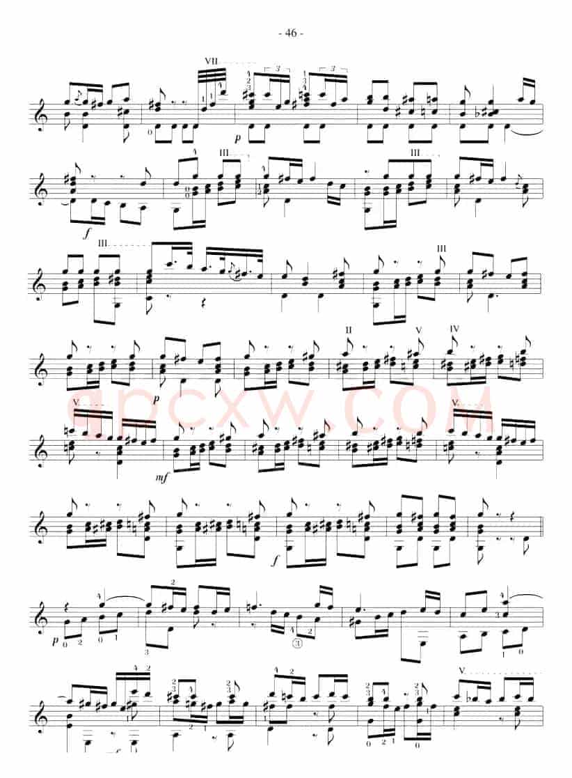 著名古典吉他练习曲（25）