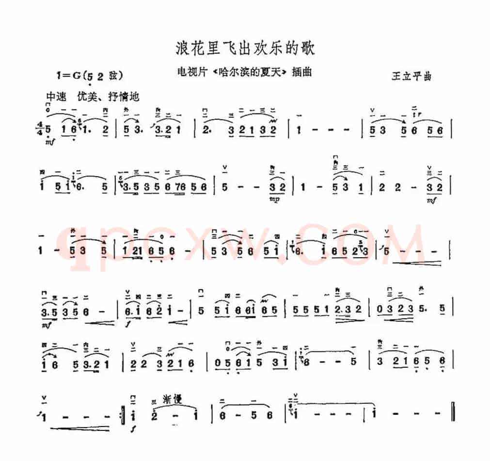 浪花里飞出欢乐的歌（电视片《哈尔滨的夏天》主题曲）