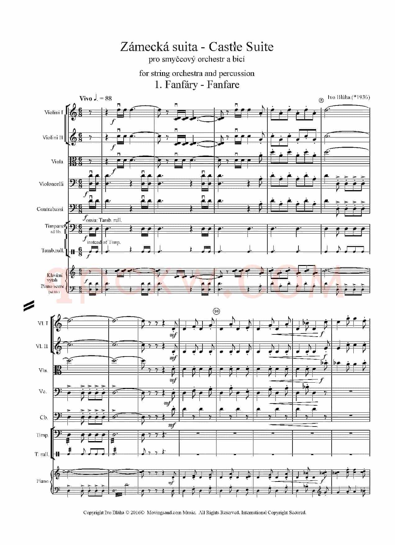 Ivo Blaha Zamecka suita - Full Score（城堡套曲）