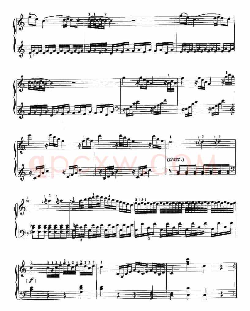 C大调奏鸣曲（第一乐章）（莫扎特作曲版）