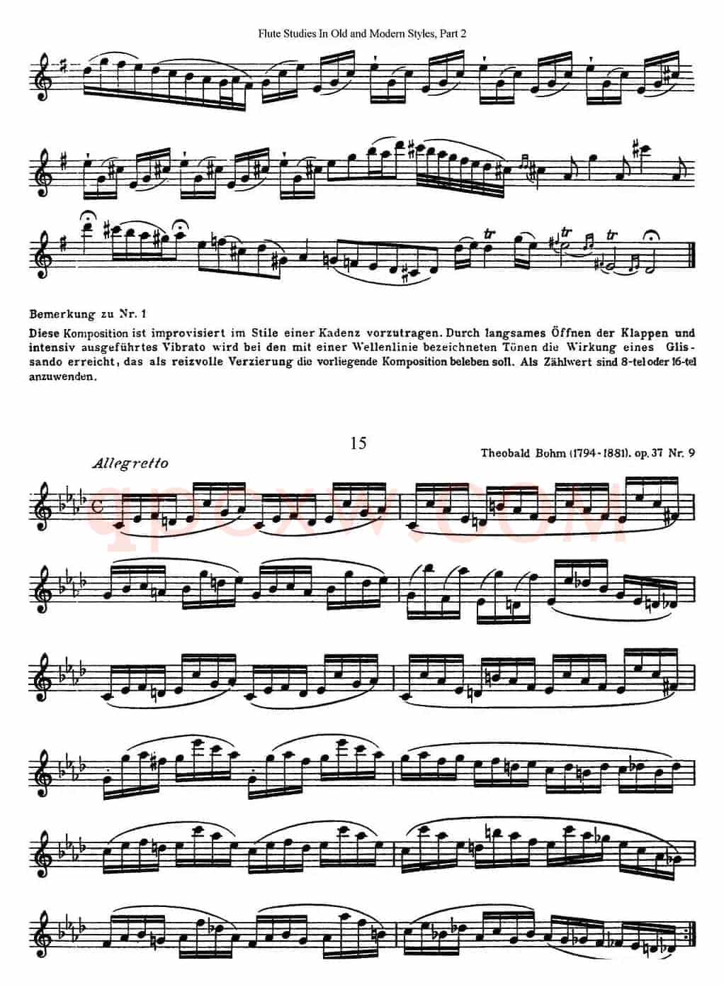 斯勒新老风格长笛练习重奏曲（第二部分）（NO.14-NO.15）