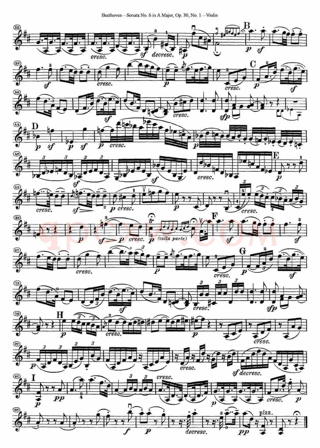 Violin Sonata No.6 in A Major Op.30 No.1