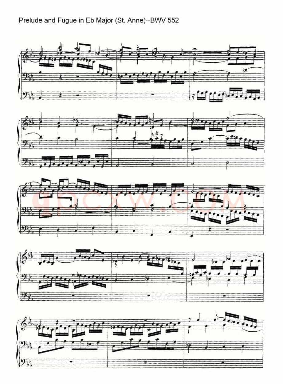 Prelude and Fugue in Eb Major (St. Anne)--BWV 552(管风琴)